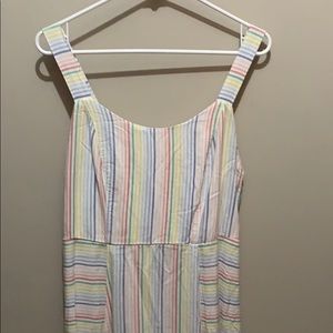 Rainbow stripe skater dress